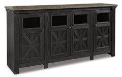 Tyler Creek Black/Gray 74" TV Stand - Ornate Home