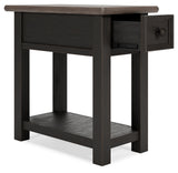 Tyler Creek Grayish Brown/Black Chairside End Table - Ornate Home