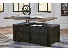 Tyler Creek Grayish Brown/Black Lift Top Coffee Table - Ornate Home