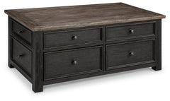 Tyler Creek Grayish Brown/Black Lift Top Coffee Table - Ornate Home