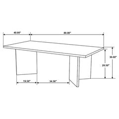 Tyler Mango Brown Dining Table - Ornate Home