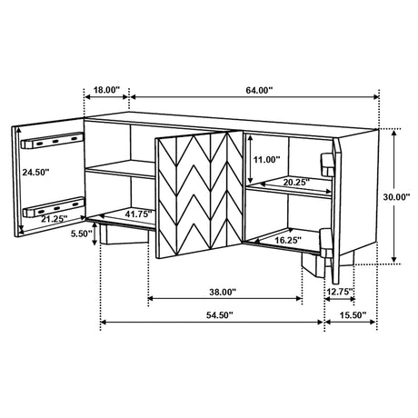 Tyler Mango Brown Sideboard - Ornate Home