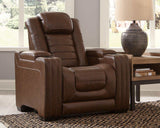 Backtrack Chocolate Power Reclining Sofa, Loveseat & Chair / 3pc Set - Ornate Home