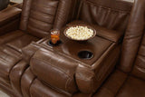 Backtrack Chocolate Power Reclining Sofa, Loveseat & Chair / 3pc Set - Ornate Home