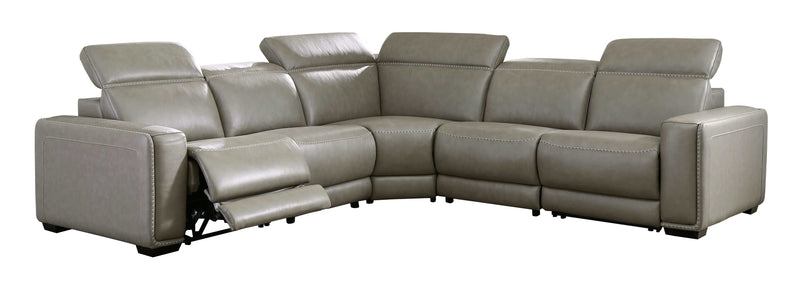 Correze - Gray - 5pc Power Reclining Sectional - Ornate Home