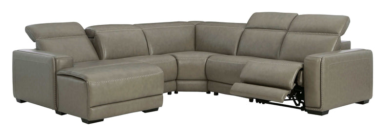 Correze Gray 5pc Power Reclining Sectional w/ LAF Chaise - Ornate Home