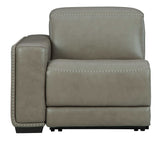 Correze Gray 2pc Power Recliner Sectional - Ornate Home