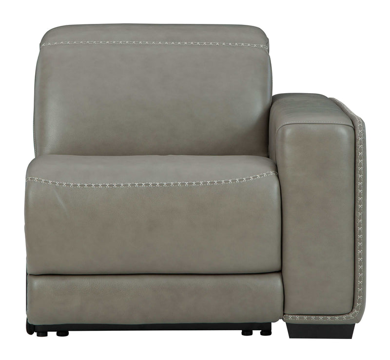 Correze Gray 2pc Power Recliner Sectional - Ornate Home