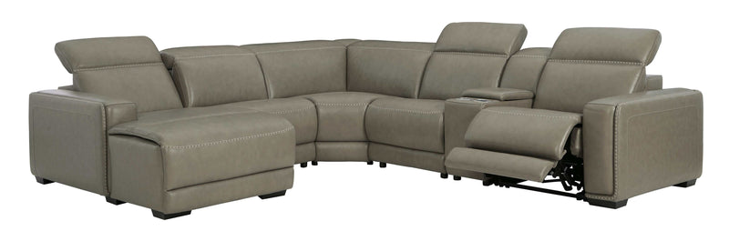 Correze Gray 6pc Power Reclining Sectional w/ LAF Chaise - Ornate Home