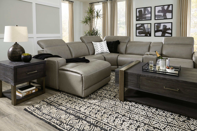 Correze Gray 6pc Power Reclining Sectional w/ LAF Chaise - Ornate Home