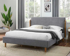 Ulstein Gray/Light Oak California King Bed - Ornate Home