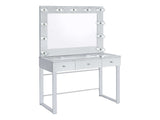 Umbridge Chrome Vanity Table & Mirror - Ornate Home