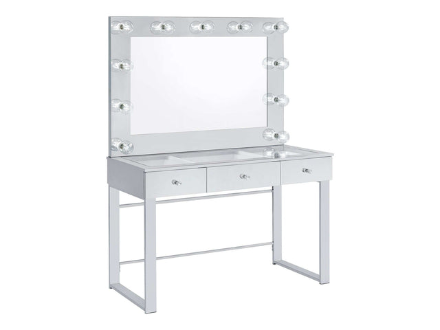 Umbridge Chrome Vanity Table & Mirror - Ornate Home