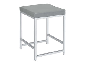 Umbridge Light Grey / Chrome Vanity Stool - Ornate Home