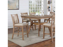 Upminster Natural Tone Counter Height Square Table - Ornate Home