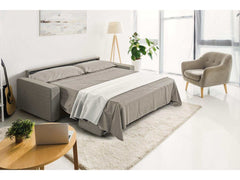 Urrita Gray Fabric Sofa Bed w/ Full Size Mattress - Ornate Home