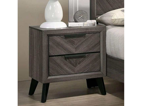 Vagan Gray Nightstand - Ornate Home