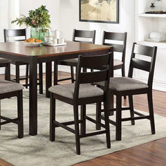 Valdor Dark Oak & Espresso Counter Height Table w/ Leaf - Ornate Home