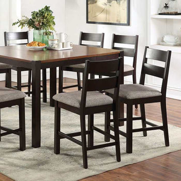 Valdor Dark Oak & Espresso Counter Height Table w/ Leaf - Ornate Home