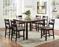 Valdor Dark Oak & Espresso Counter Height Table w/ Leaf - Ornate Home