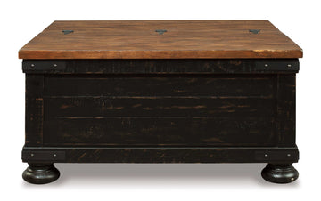 Valebeck Black & Brown Lift Top Coffee Table - Ornate Home