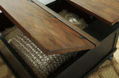 Valebeck Black & Brown Lift Top Coffee Table - Ornate Home