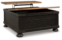 Valebeck Black & Brown Lift Top Coffee Table - Ornate Home