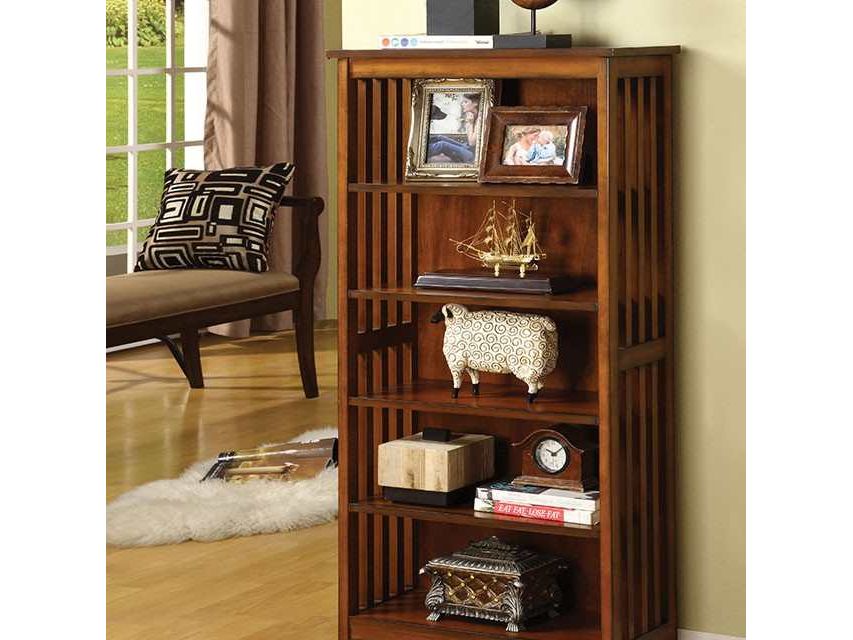 Valencia Antique Oak Media Shelf - Ornate Home