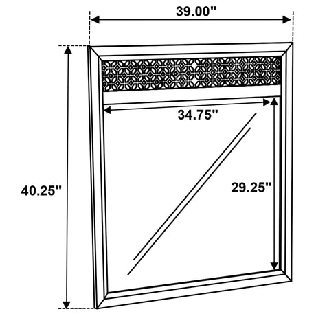 Valencia Black Dresser Mirror - Ornate Home