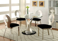 Valo Silver & Black Dining Chair (Set of 2) - Ornate Home