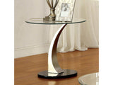 Valo Silver & Black End Table - Ornate Home