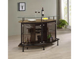 Varo Brown & Black Glass Top Bar Unit - Ornate Home