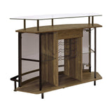Varo Brown & Black Glass Top Bar Unit - Ornate Home