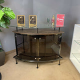 Varo Brown & Black Glass Top Bar Unit - Ornate Home