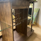 Varo Brown & Black Glass Top Bar Unit - Ornate Home