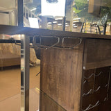 Varo Brown & Black Glass Top Bar Unit - Ornate Home