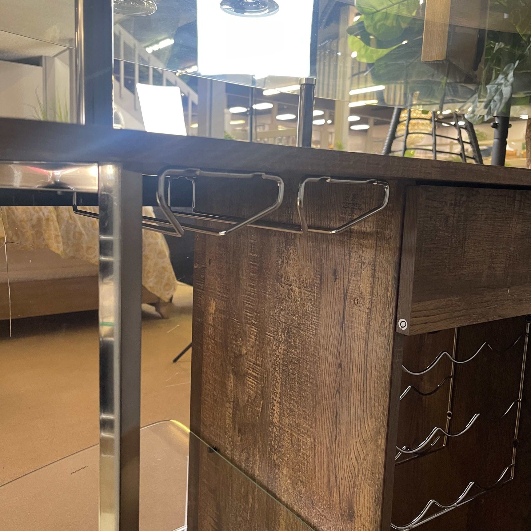 Varo Brown & Black Glass Top Bar Unit - Ornate Home