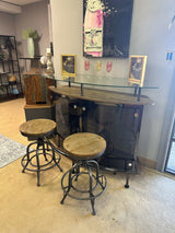 Varo Brown & Black Glass Top Bar Unit - Ornate Home
