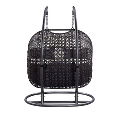 Vasant Gray & Black Patio Swing Chair w/ Stand - Ornate Home