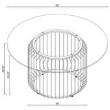 Veena Clear / Chrome Dining Table - Ornate Home