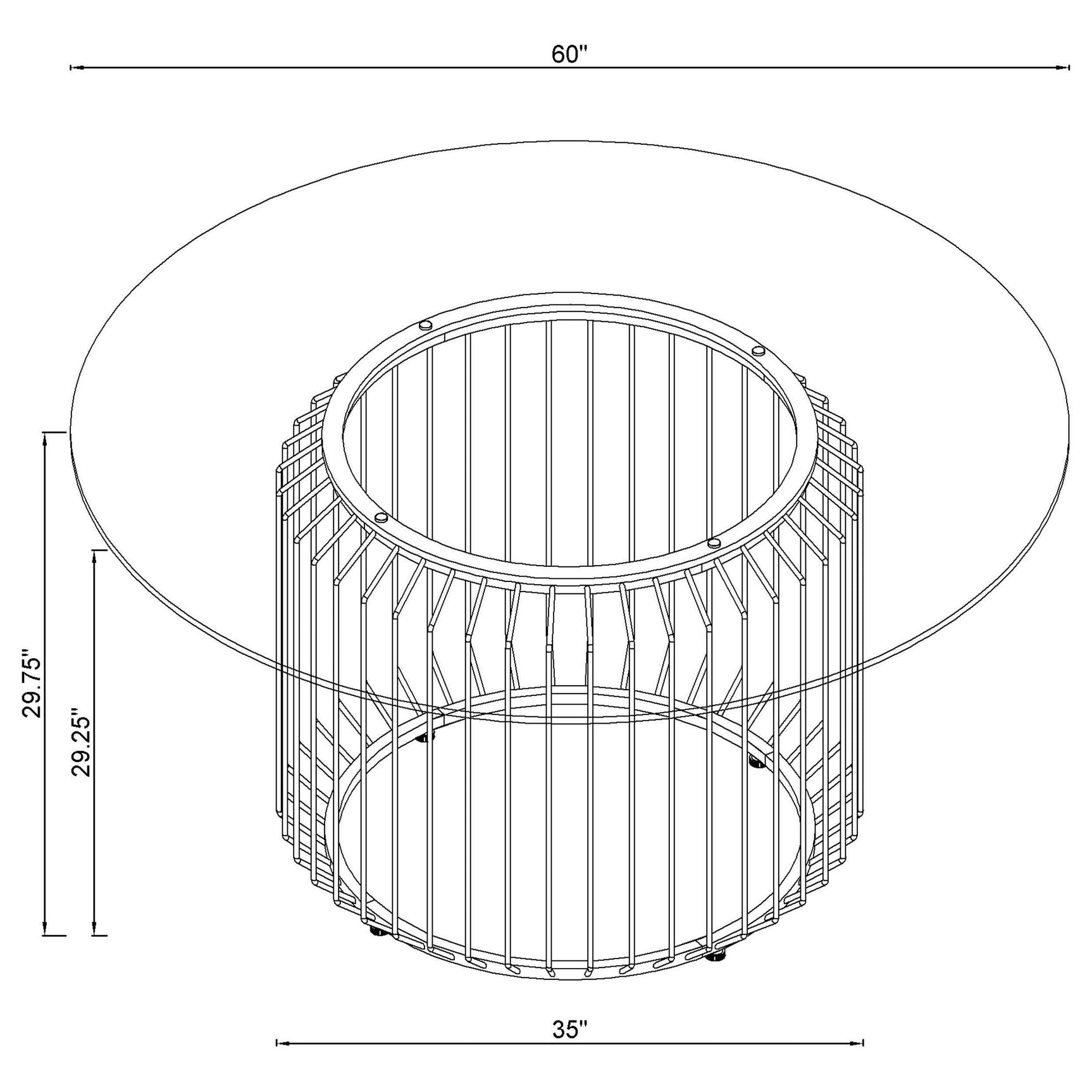 Veena Clear / Chrome Dining Table - Ornate Home