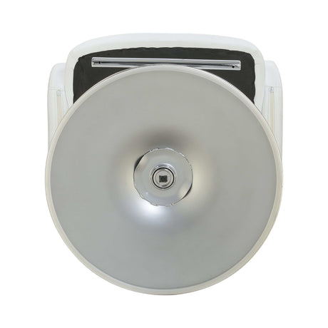 Veer White & Chrome 29″ Adjustable Height Bar Stool - Ornate Home