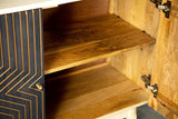 Velm White Washed & Black Accent Cabinet - Ornate Home