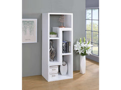 Velma White Convertible TV Console & Bookcase - Ornate Home