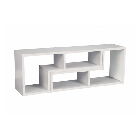 Velma White Convertible TV Console & Bookcase - Ornate Home