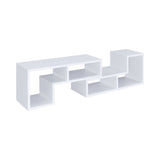 Velma White Convertible TV Console & Bookcase - Ornate Home