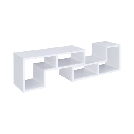 Velma White Convertible TV Console & Bookcase - Ornate Home