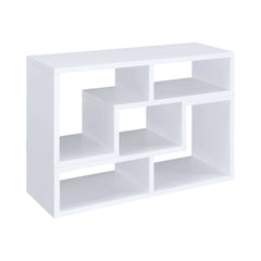 Velma White Convertible TV Console & Bookcase - Ornate Home