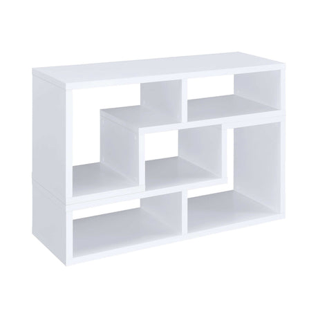 Velma White Convertible TV Console & Bookcase - Ornate Home