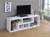 Velma White Convertible TV Console & Bookcase - Ornate Home